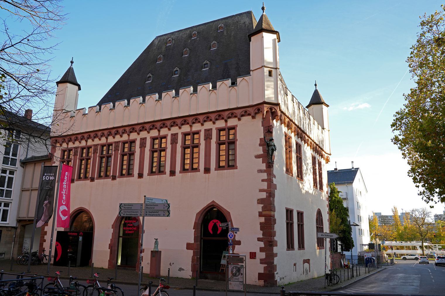 Außenansicht des Caricatura Museums für Komische Kunst in Frankfurt am Main